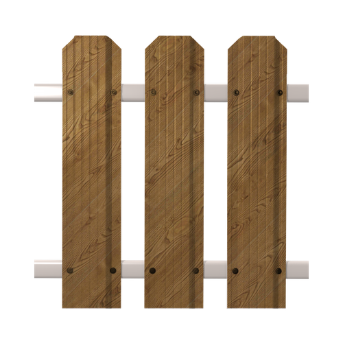 Штакетник Кантри Фигурный Сокроф RAL принт Светлое дерево 3D 121х1000мм