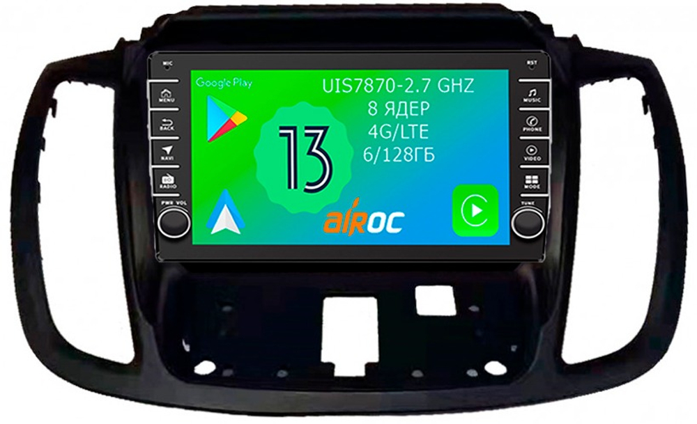Магнитола для Ford Kuga 2011-2019 - Airoc AB-1717 (кнопки и крутилки), Android 13, TS20, 6/128Гб, SIM-слот, CarPlay