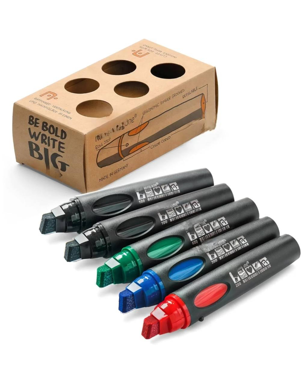 Набор маркеров BigOne, классические цвета, 5 штук