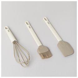 НАБОР: ВЕНЧИК, ЛОПАТКА, КИСТОЧКА AGNESS, 3 ПРЕДМЕТА (МАЛ=12ШТ)