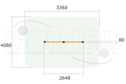 Турник уличный двойной низкий ВБ-110-110 ВБ008 для спортивных площадок