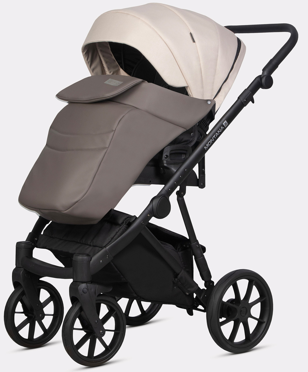 Детская коляска Riko Basic Montana Plus X 3 в 1 43 Mocca (коричневый-бежевый)