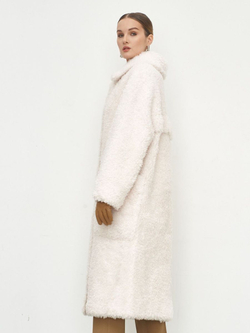 Шуба женская чебурашка тедди эко, SilverFox (арт. S1046cb)