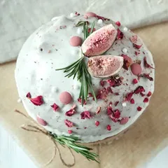 Кулич «Царский» на закваске с инжиром и малиной / 600 гр