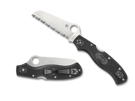 Складной нож Spyderco Rescue C14SBK3 c клинком из стали VG-10, рукоять FRN
