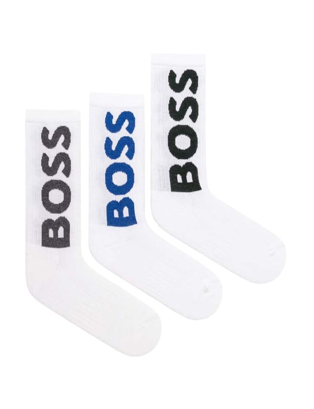 Теннисные носки BOSS Ribbed Logo 3P - white/black/blue