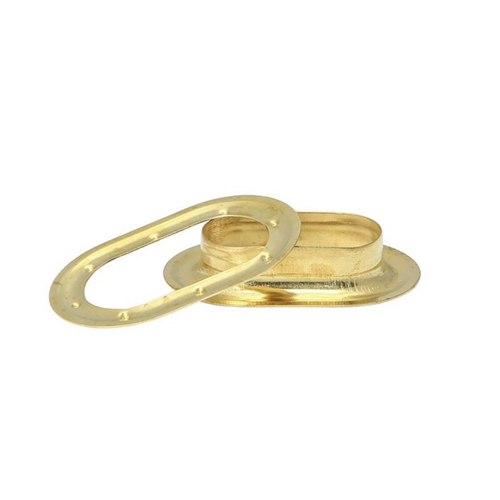 Люверсы овальные 42х22 мм латунные - 500 шт.