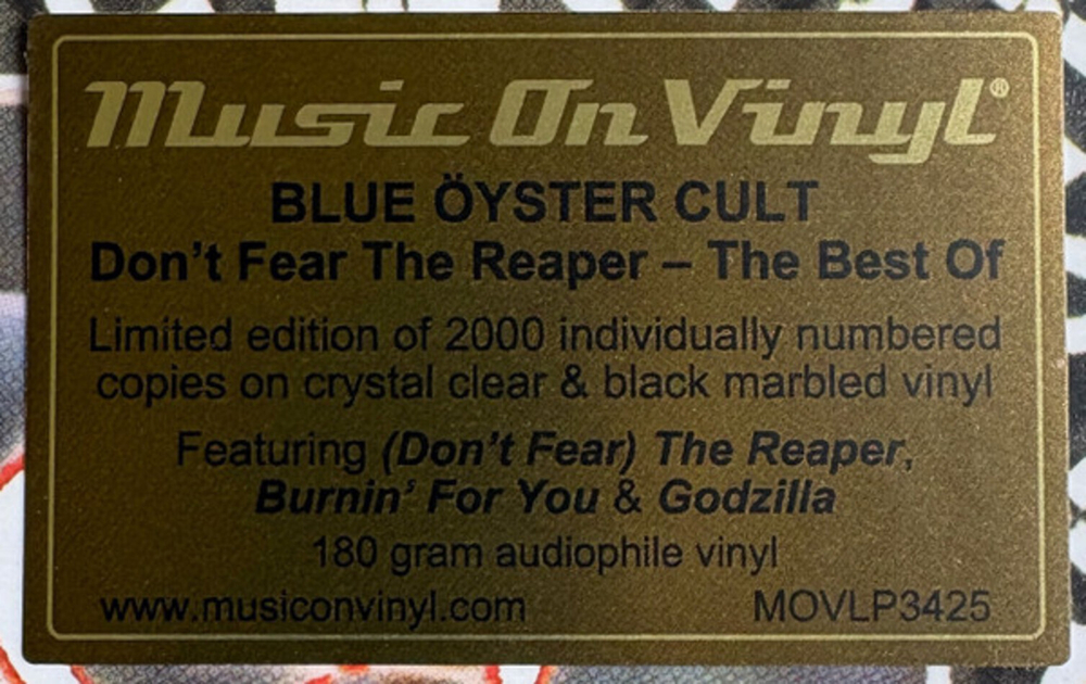 Blue Oyster Cult / Don't Fear The Reaper - The Best Of Blue Oyster Cult (Limited Edition)(Coloured Vinyl)(2LP)