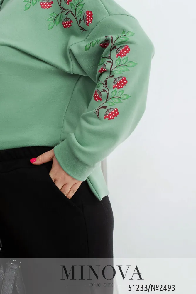 Костюм 2493-мята-черный Minova
