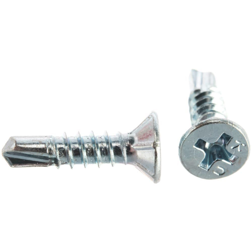 Саморез для оконного профиля 3,9х16 белый цинк сверло