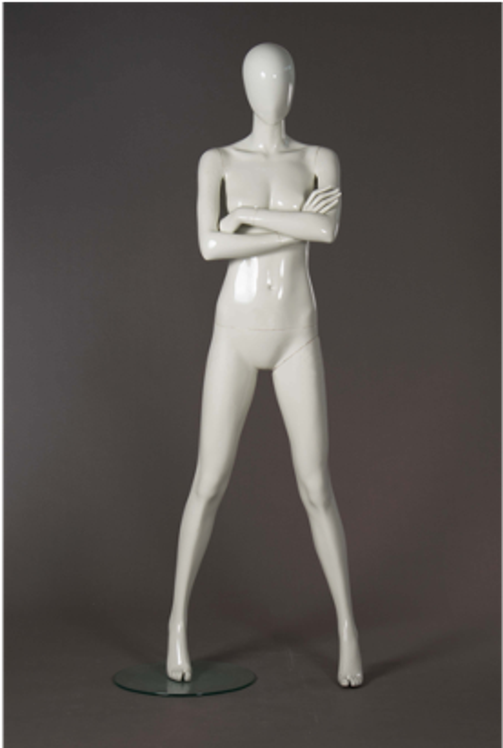 Женский абстрактный манекен Лима 2/Белый глянец