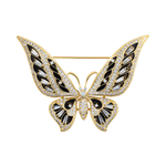Брошь Fiore Luna Бабочка Zircon XR01278 BW/G