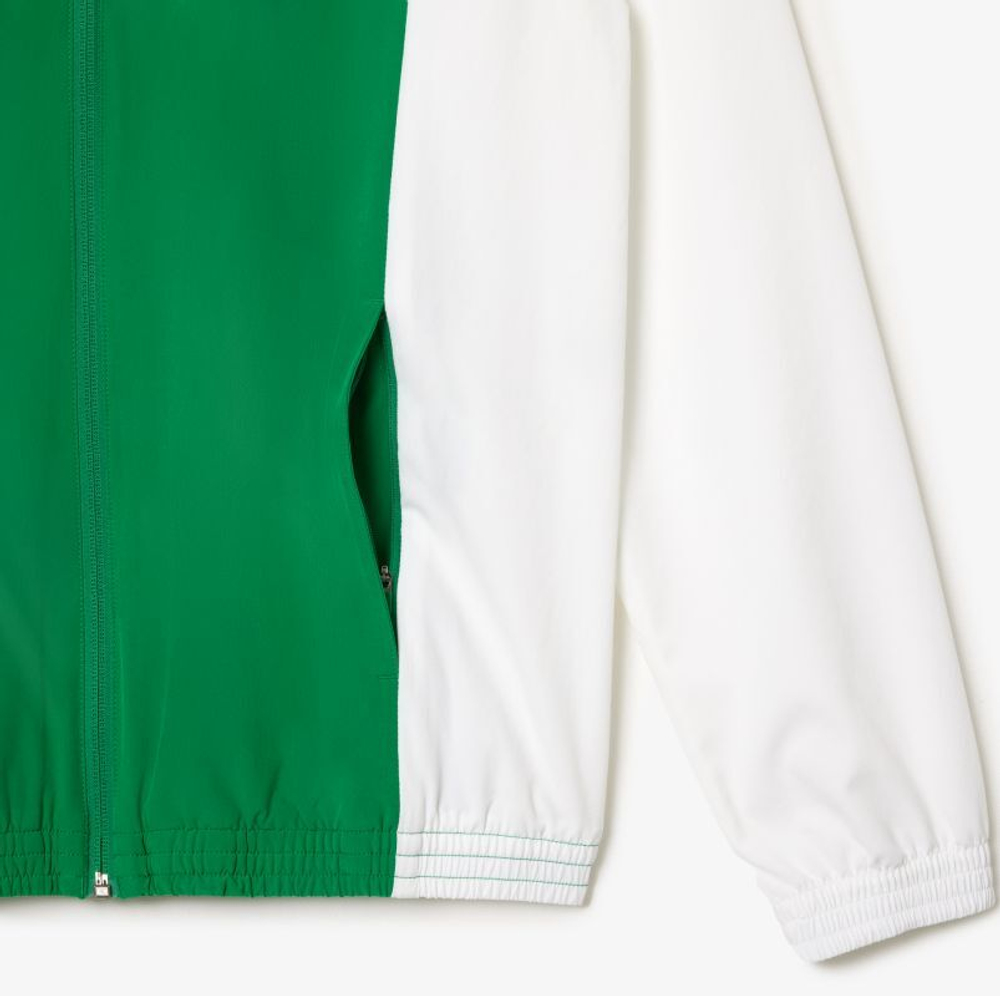 Мужской теннисный костюм Lacoste Tennis x Novak Djokovic - белый, зеленый