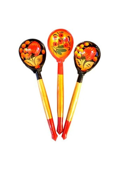 Деревянная ложка чайная Традиционная роспись