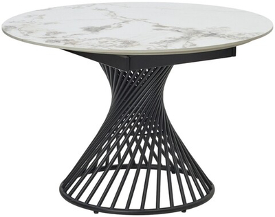 Стол BUENO 120 GLOSS GOLDEN JADE SOLID CERAMIC / BLACK, ®DISAUR