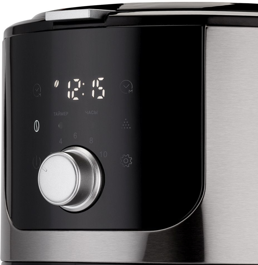 Кофемашина Kitfort КТ-782 1050Вт нержавеющая сталь/черный