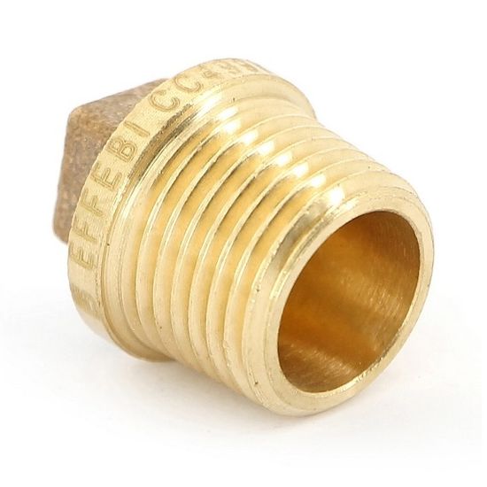 Заглушка Effebi 1" НР с наружной резьбой бронзовая (B3290A0600)