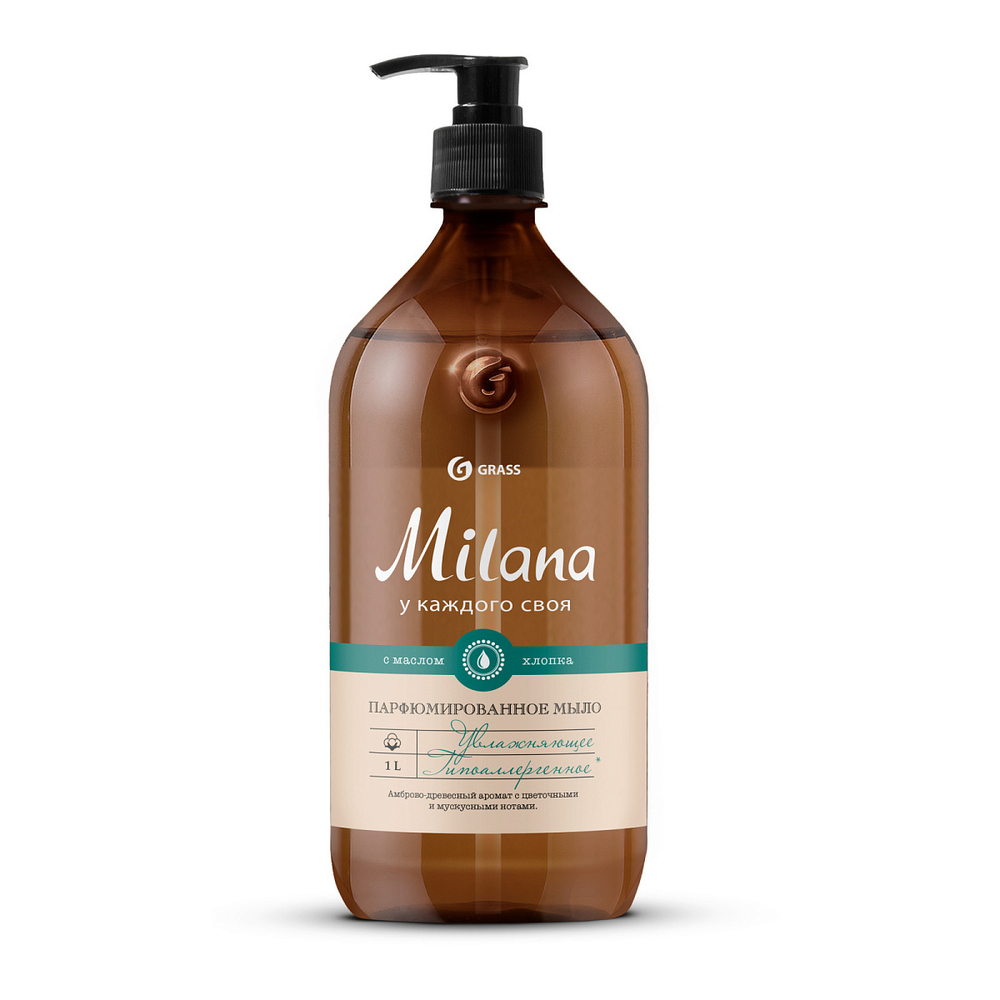 Жидкое крем-мыло парфюмированное Milana "Ветивер и черный перец" 1 л