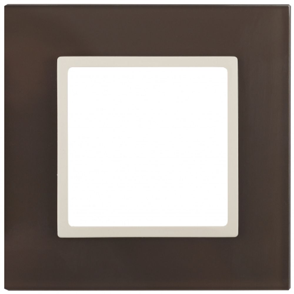 14-5101-31 ЭРА Рамка на 1 пост, стекло, Эра Elegance, мокко+сл.к