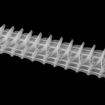 Шторная лента Oz-Is арт. 3861 MP вафельная сборка, коэф сборки 1:2,5, цвет прозрачный (ширина 65 mm)