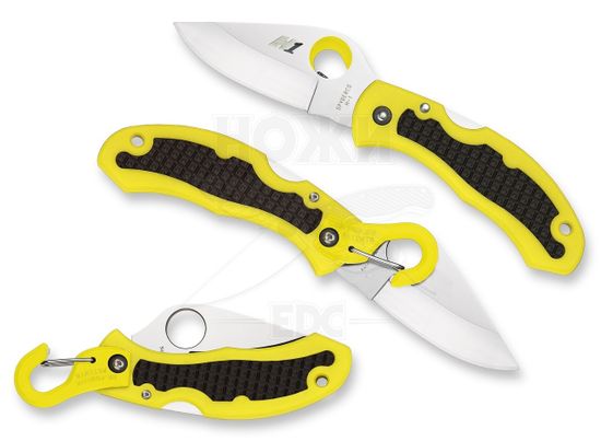 Складной нож Spyderco Snap-It C26PYL c клинком из стали H1, рукоять FRN