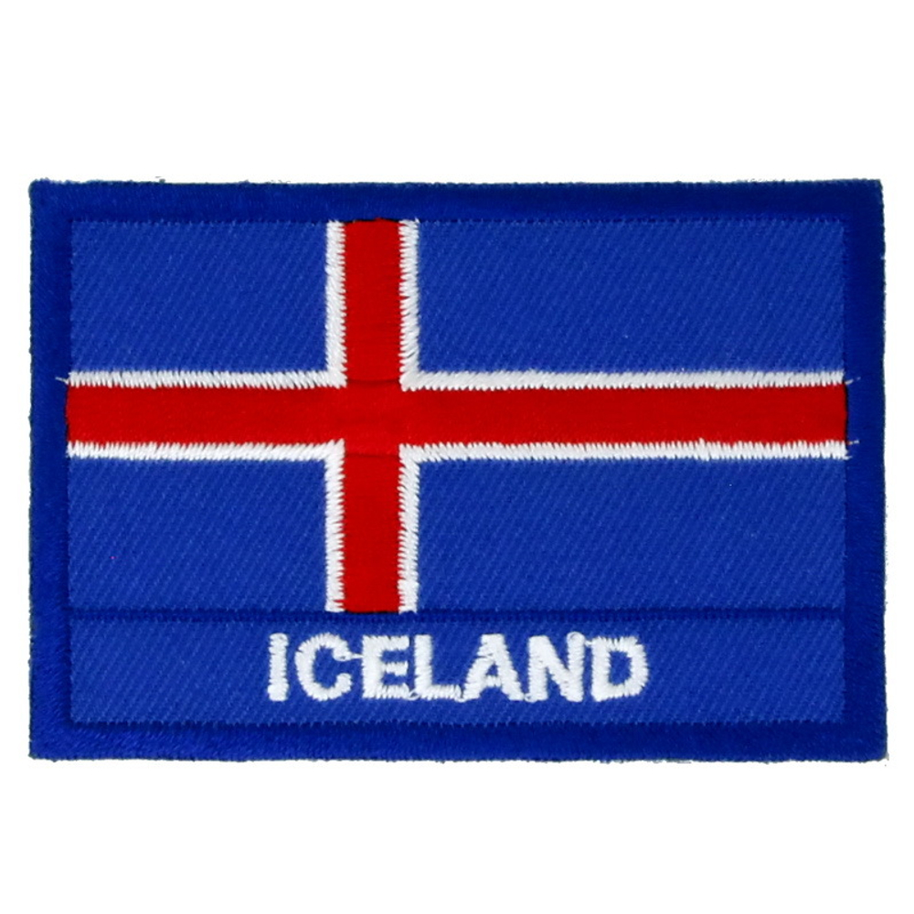 Нашивка Флаг Исландии 48*70 Iceland