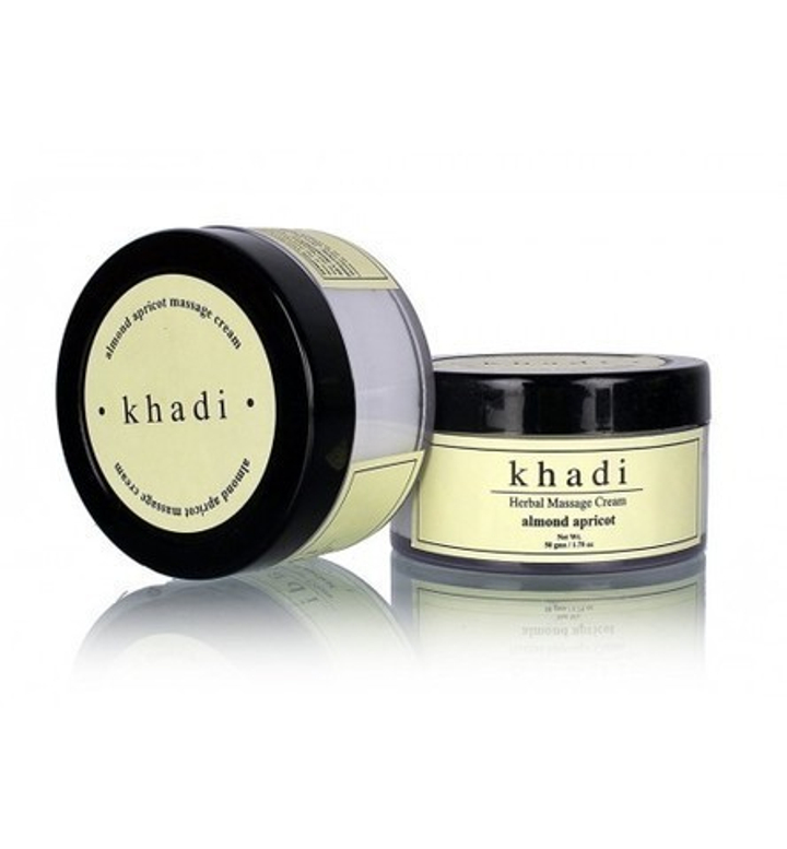 Крем для лица Khadi Natural Миндаль и Абрикос массажный смягчает, увлажняет, омолаживает, тонизирует Almond and Apricot 50 г