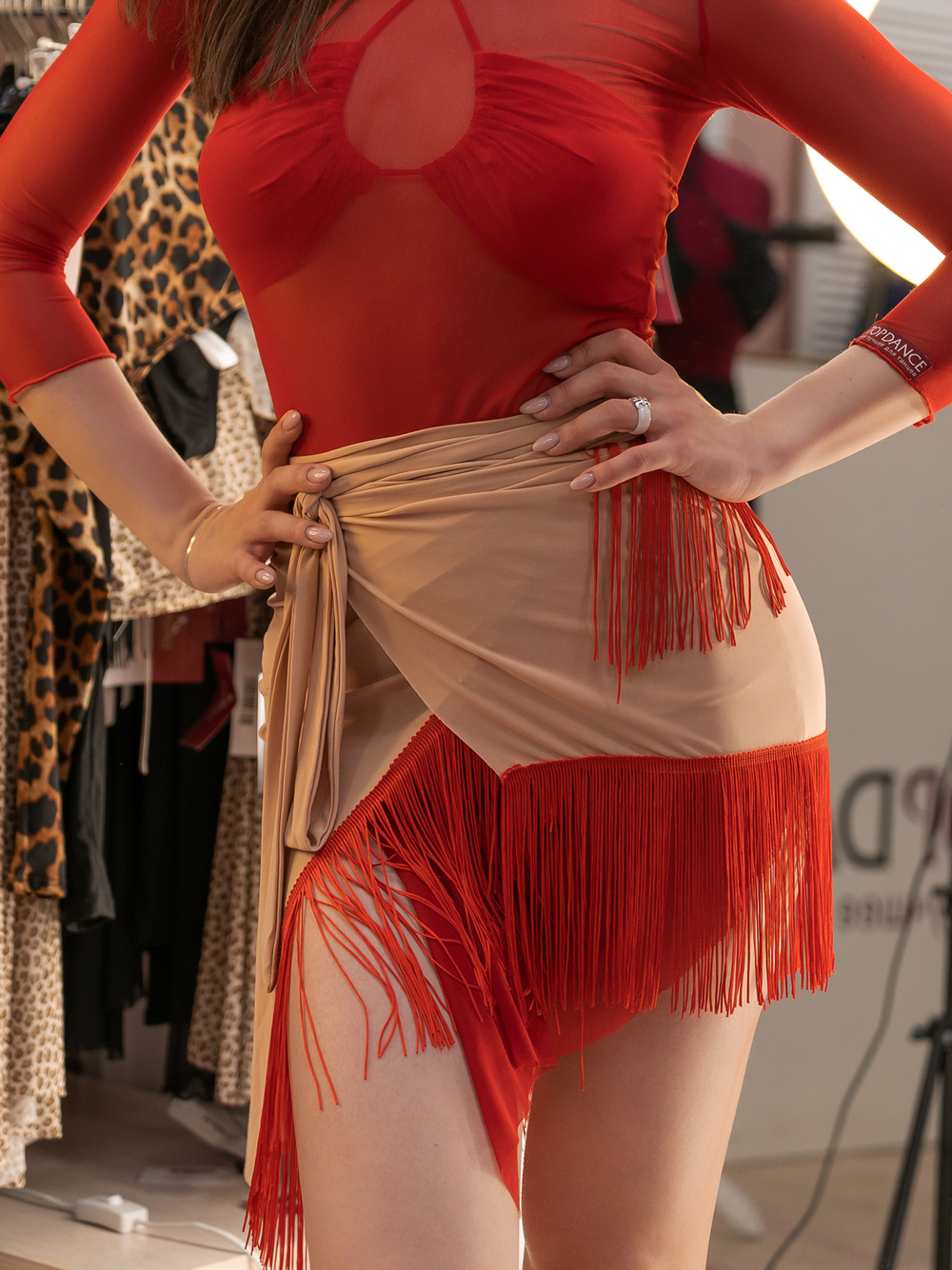 Юбка-платок с бахромой