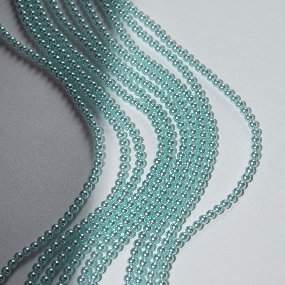 Хрустальный жемчуг, оттенок "Тиффани", шар 3,1мм, улучшенное покрытие