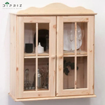 Шкаф навесной, 77х32х84, Бритта, для кухни и ванны, 2 двери 2 полки из массива дерева, Dipriz