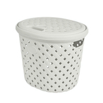 Корзина для белья Plast Team Rattan 14л 325х280х280 мм молочный туман