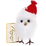 Подвеска «Совушка в зимнем колпачке» 12 см (в ассортименте), Красный