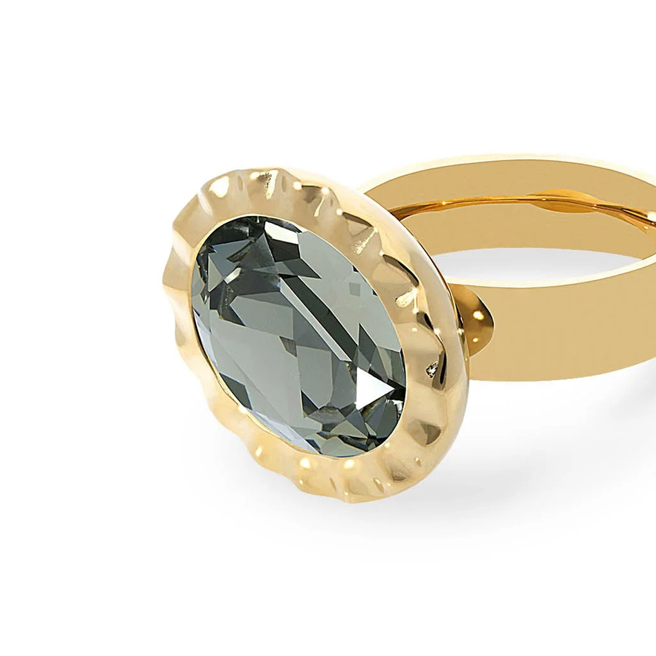 Кольцо Qudo TIVOLA UNICA big (G/P) Black diamond 54 686539