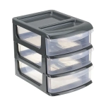 Универсальный бокс большой (3 секции) графитовый (комплект 3 шт)