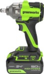 Гайковерт аккумуляторный GREENWORKS IW5500 24V, АКБ 5Ач и ЗУ 3805007CUG