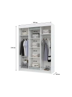 Современный Шкаф-купе для одежды Victor белый