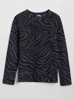 Лонгслив зебра для девочки на осень
