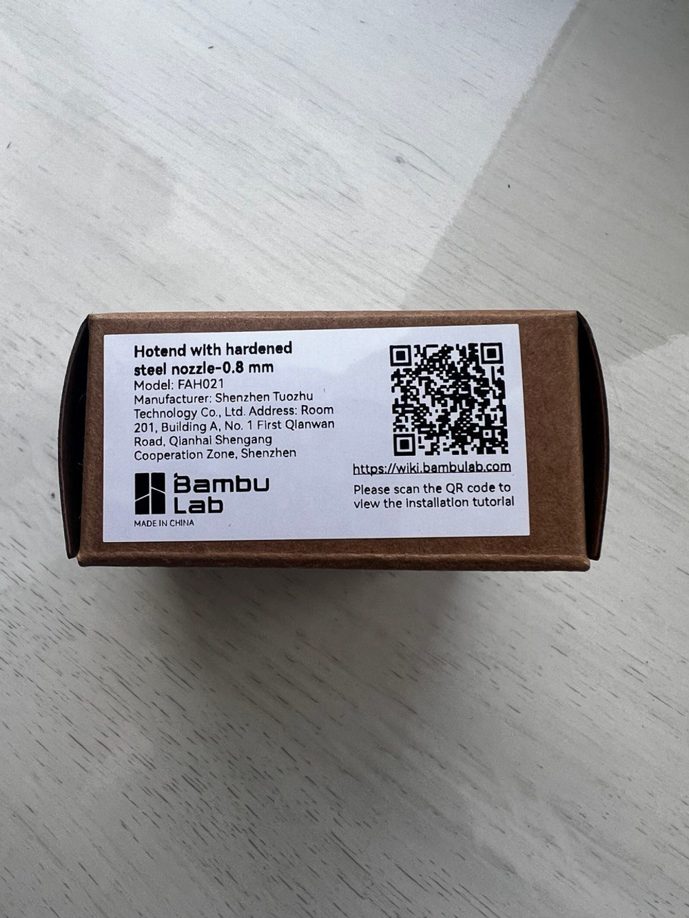 Хотэнд с соплом 0,8 мм из закаленной стали для 3Д принтера Bambu Lab A1/A1 mini (FAH021)