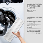 Насадки МОП для швабры липучка, КОМПЛЕКТ 2 шт., плотная микрофибра, 38х12,5 см, LAIMA, 609148