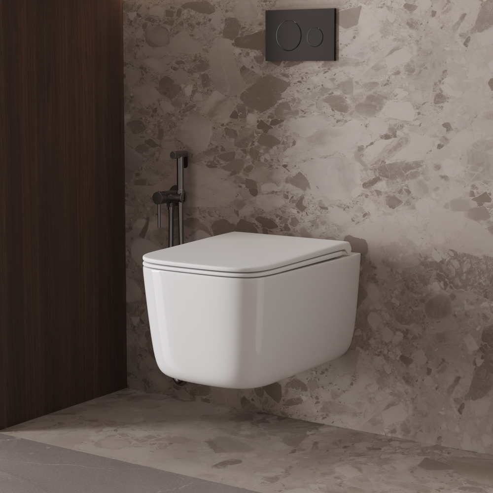 Унитаз подвесной Capri VT1-63T Tornado, цвет белый, ультратонкое сиденье soft-close