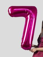 FM Шар 40" / 102 см "Цифра 7" фуксия фуше (БГ-60)