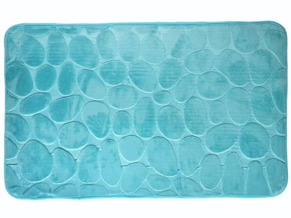 Коврик для ванной Камни 50*80см (бирюзовый)