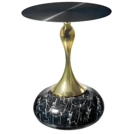 Кофейный столик Bradex Home Angel 40x55см, чёрный мрамор, металл