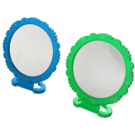 Зеркало настольное в пластиковой оправе «Резная окантовка» круг, подвесное d-19,5см (Стикер на минивложение)