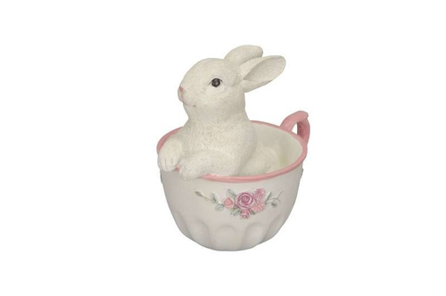 Декор "Кролик в чашке" 11,5x8,5x11,5см