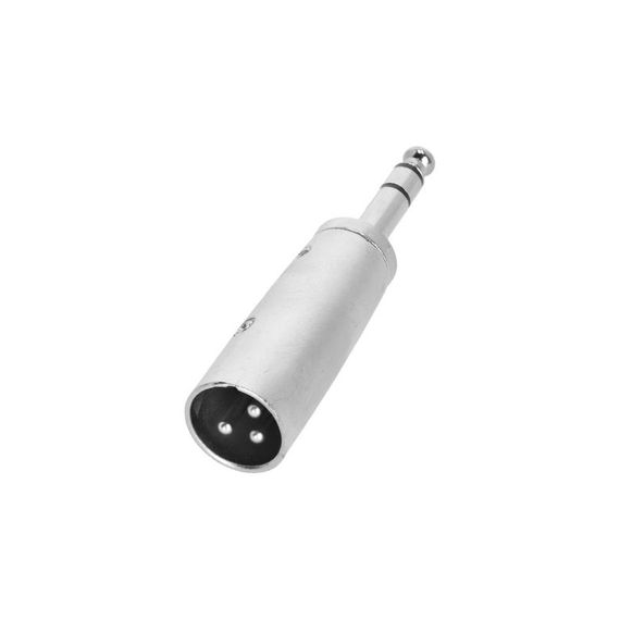 Adam Hall K4AJM3XM3 - адаптер TRS 6.3 mm stereo (M) - XLR (M), серебристый