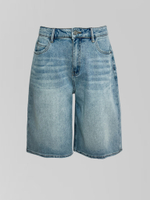 Джинсовые шорты ViCOLO 1021 бермуды однотонные со стрейчем