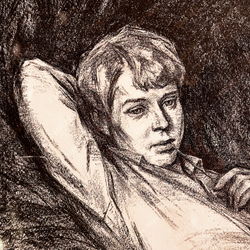Лянглебен М. В. Портрет Сергея Есенина. Автолитография, 1964