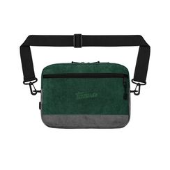 Сумка через плечо ТАЙНА L POST VNTG вельвет т.изумруд/серый