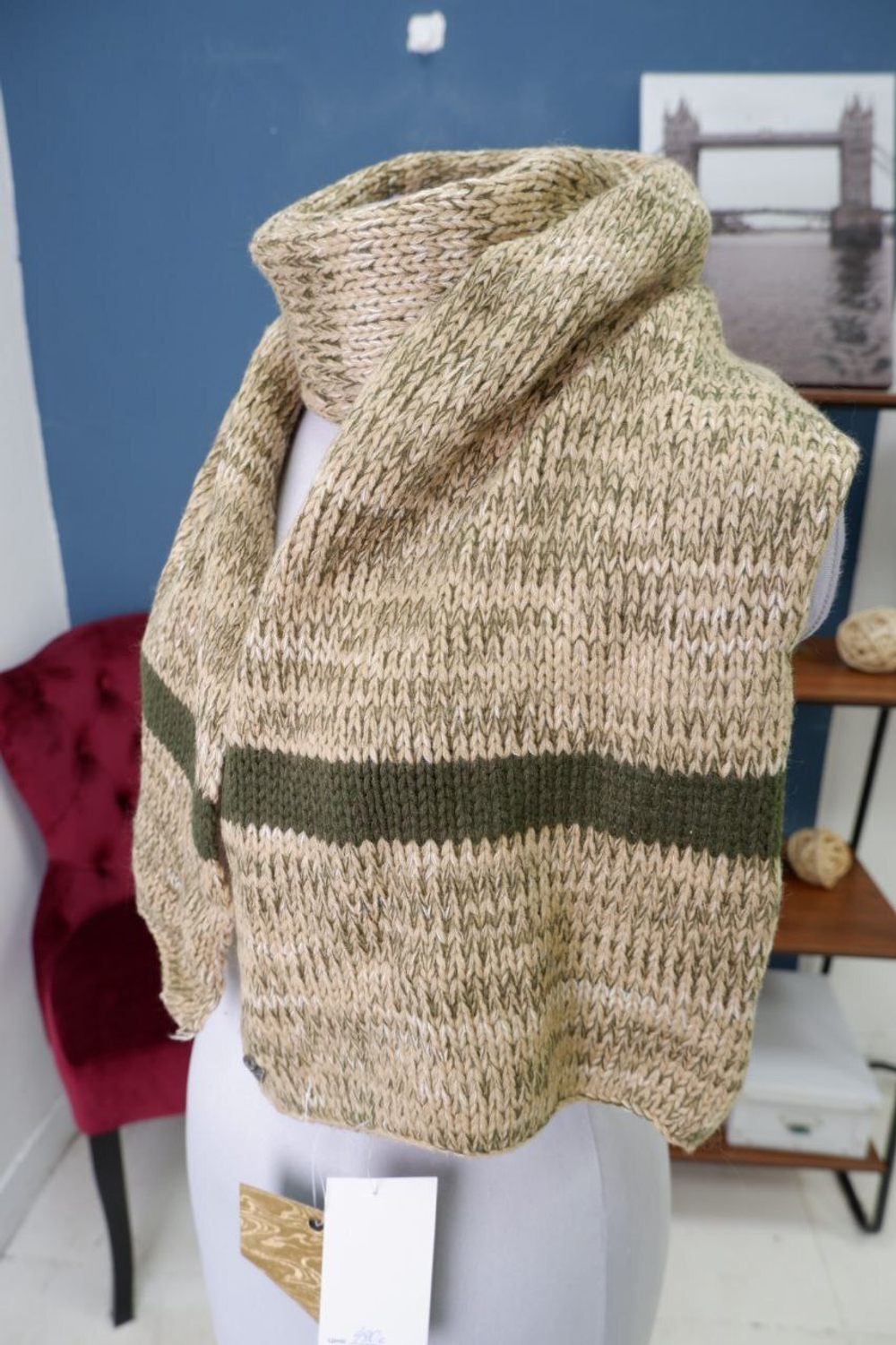 Шарф вязаный, новый